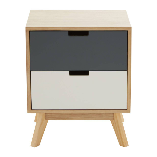 Premier Housewares Watson 2 Drawer Bedside Table