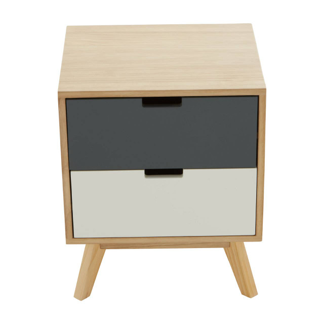 Premier Housewares Watson 2 Drawer Bedside Table