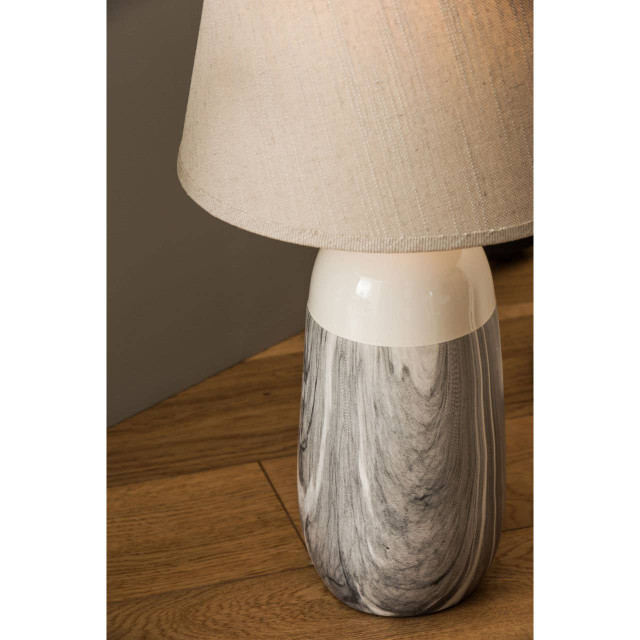 Premier Housewares Welma Beige Ceramic Table Lamp