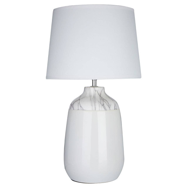 Premier Housewares Wenita White Ceramic Table Lamp