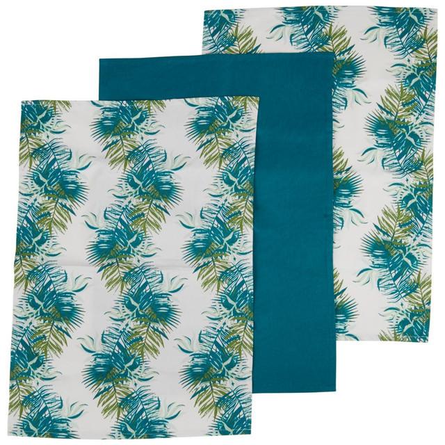Premier Housewares Winter Palm Set Of 3 Tea Towels