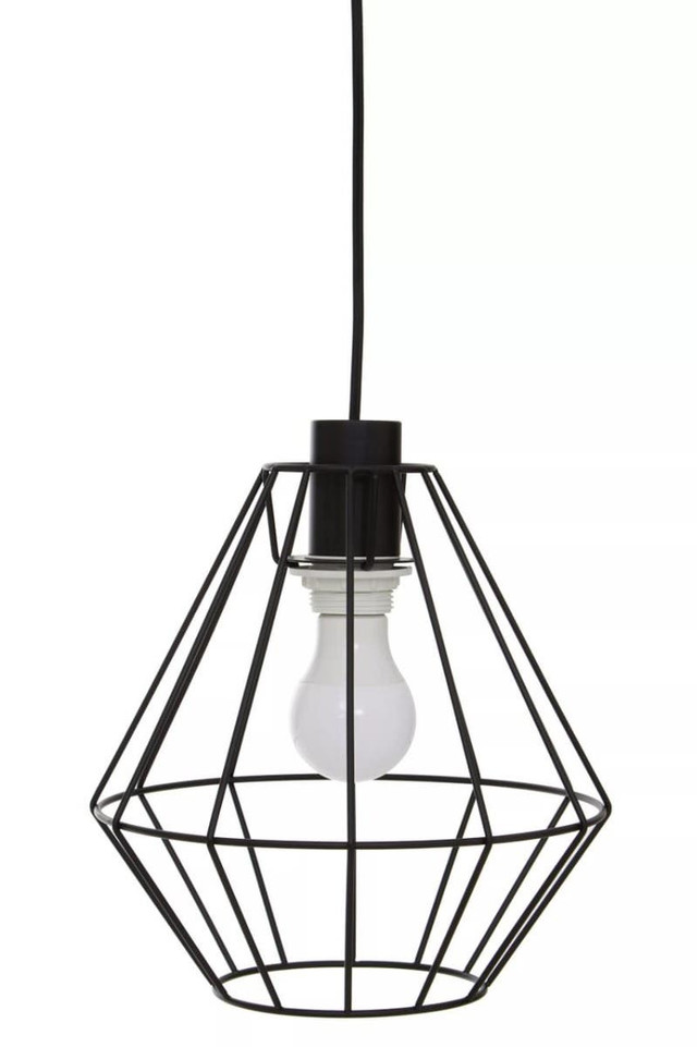 premier housewares Wyra Black Cage Pendant Light