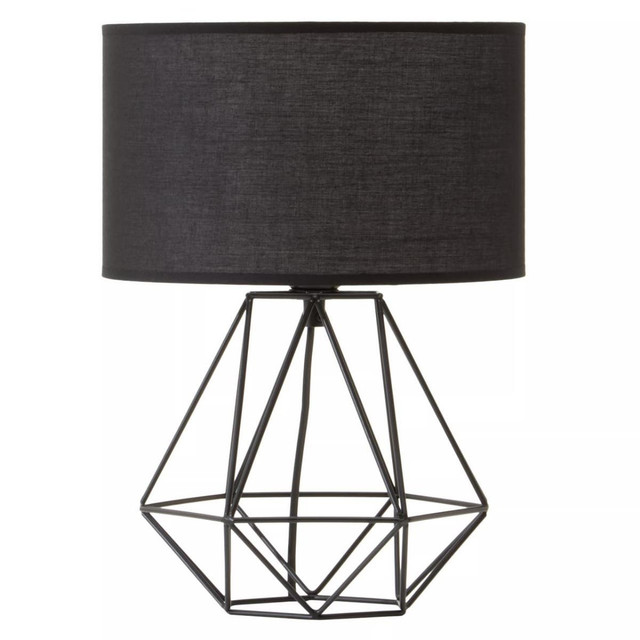 premier housewares Wyra Black Shade Table Lamp