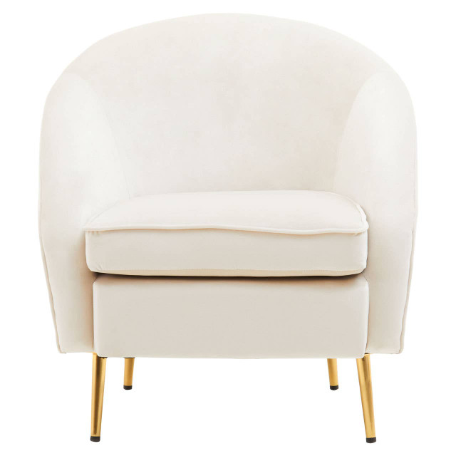 premier housewares Yasmeen Beige Velvet Armchair