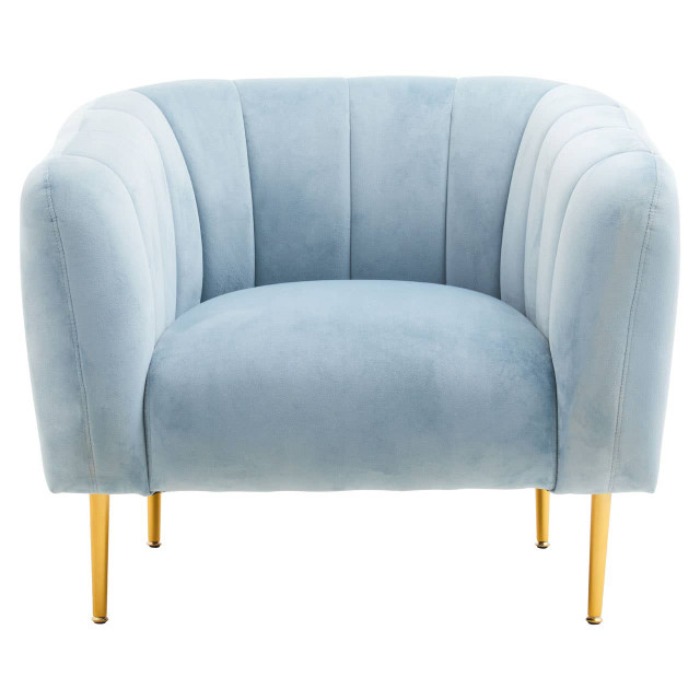 premier housewares Yasmeen Blue Velvet Armchair