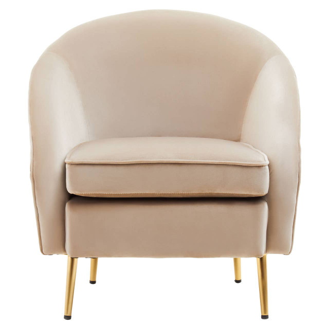 Premier Housewares Yasmeen Mink Velvet Armchair