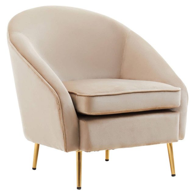 Premier Housewares Yasmeen Mink Velvet Armchair
