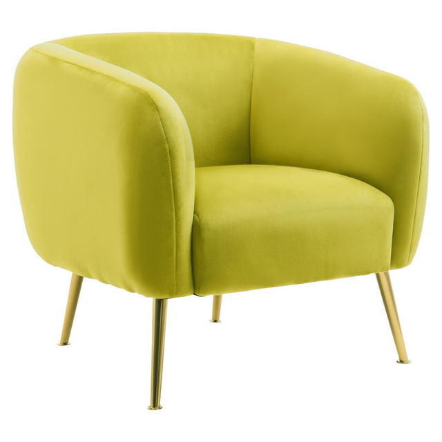 Premier Housewares Yasmeen Olive Velvet Armchair