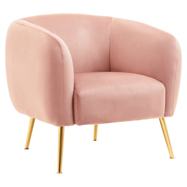 Premier Housewares Yasmeen Pink Velvet Armchair