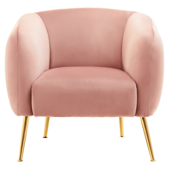 Premier Housewares Yasmeen Pink Velvet Armchair