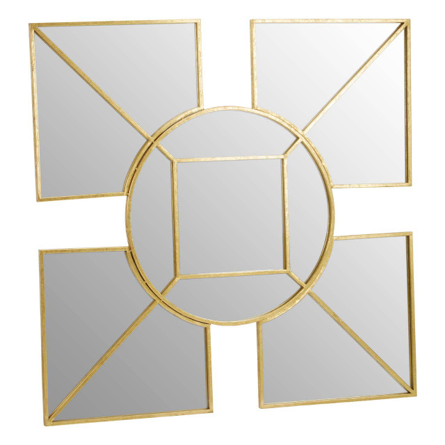 Premier Housewares Yaxi Gold Foil Wall Mirror