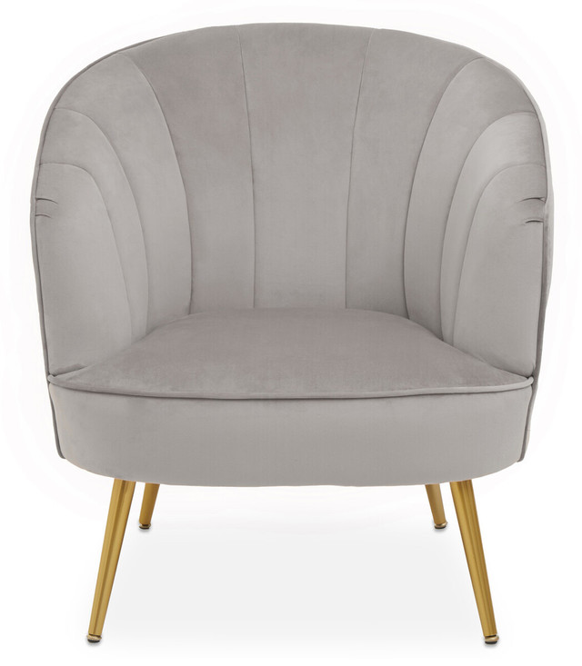Premier Housewares Yolanda Grey Velvet Chair