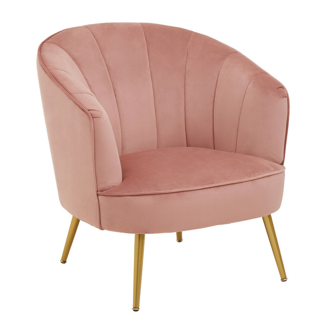 Premier Housewares Yolanda Pink Velvet Chair