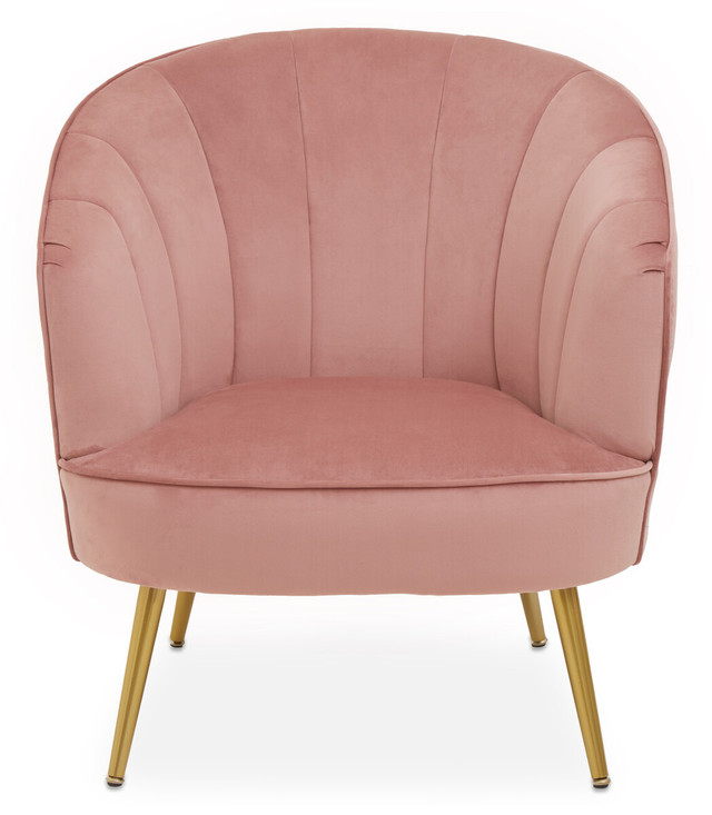 Premier Housewares Yolanda Pink Velvet Chair