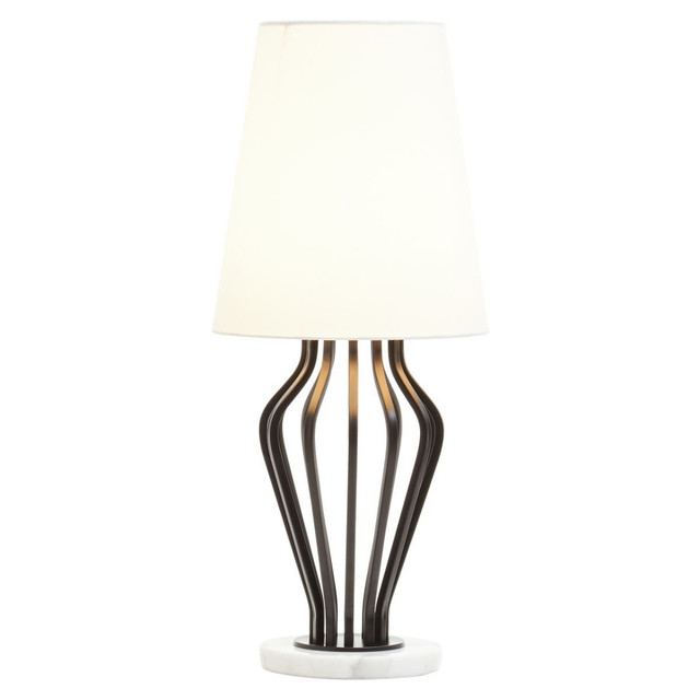 premier housewares Zada Black And White Table Lamp
