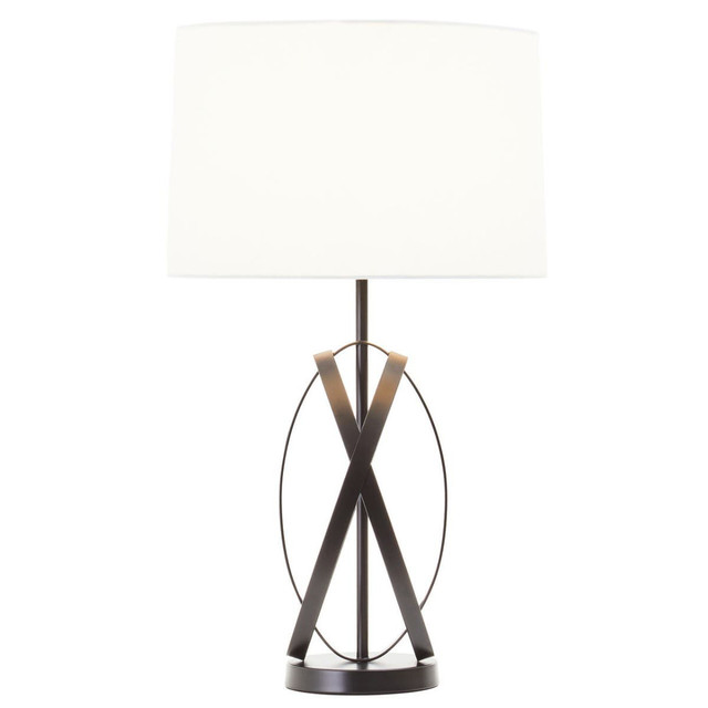 Premier Housewares Zaina Black Cross Table Lamp