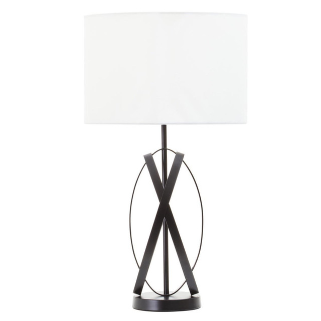Premier Housewares Zaina Black Cross Table Lamp