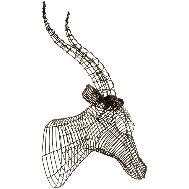 Premier Housewares Zania Black Wire Antelope Head