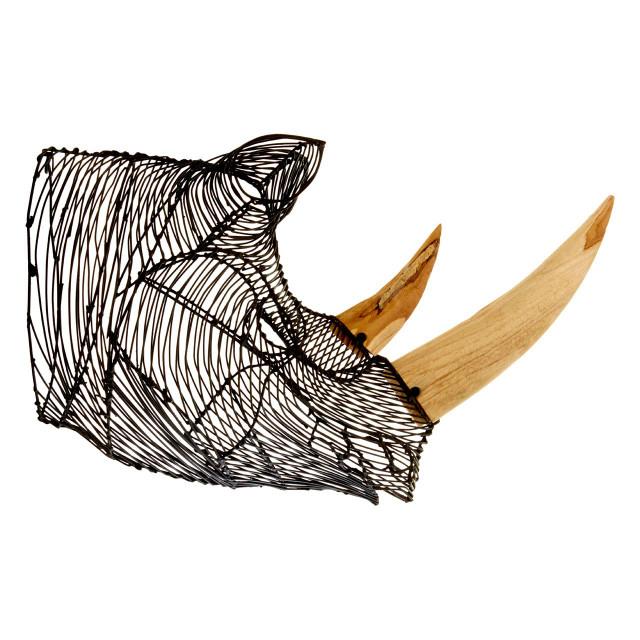 Premier Housewares Zania Rhino Head Sculpture