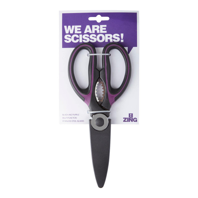Premier Housewares Zing Black And Purple Scissors