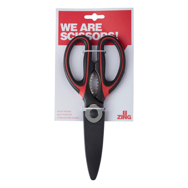 Premier Housewares Zing Black And Red Scissors