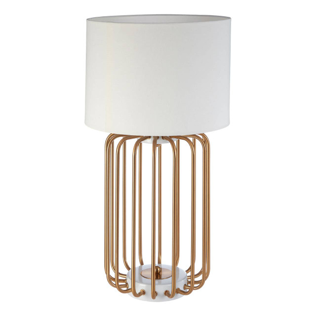 Premier Housewares Zora Gold Caged Table Lamp