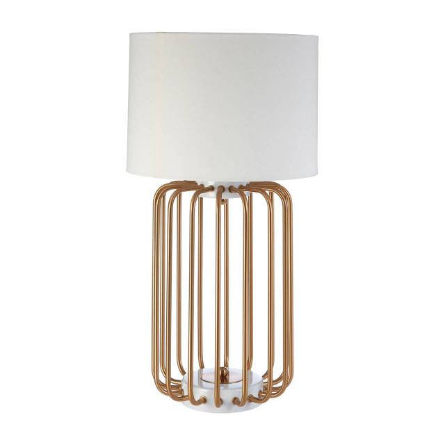 premier housewares Zora Gold Caged Table Lamp