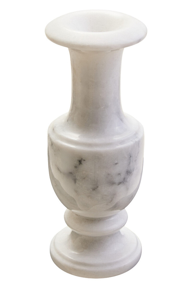 Premier Housewares Zoro White Marble Vase