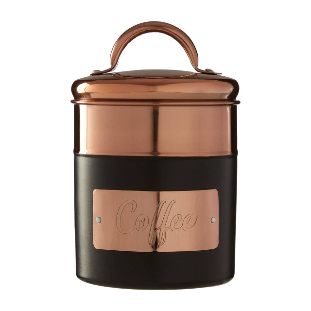 Premier Housewares Prescott Charcoal And Copper Coffee Canister