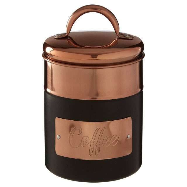 Premier Housewares Prescott Charcoal And Copper Coffee Canister
