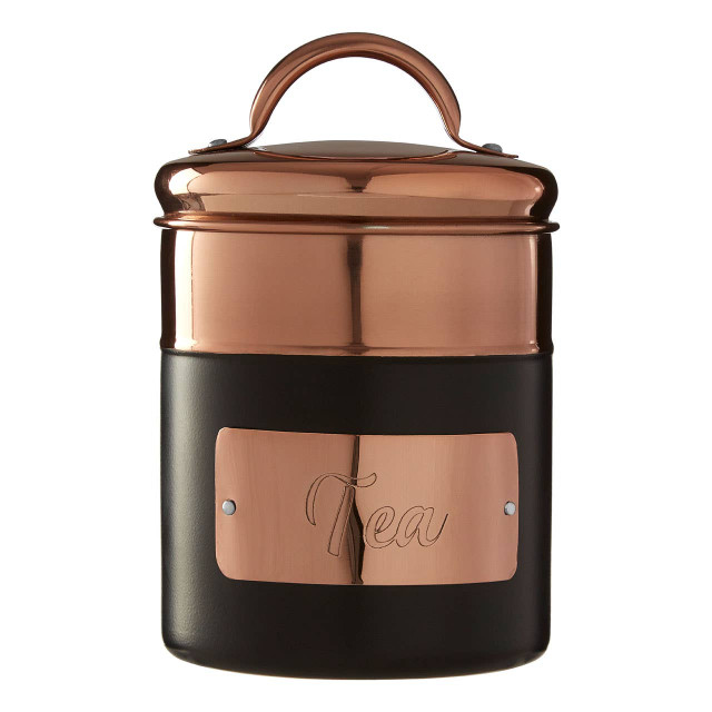 premier housewares Prescott Charcoal And Copper Tea Canister