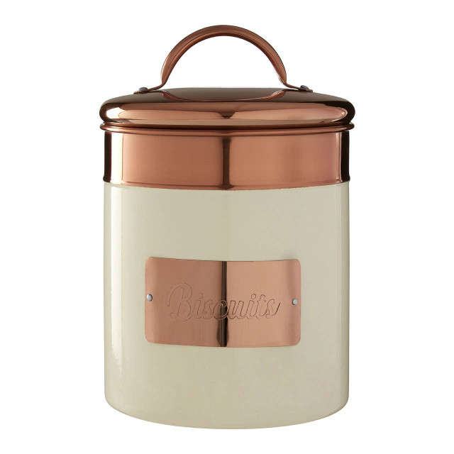 premier housewares Prescott Cream And Copper Biscuit Canister