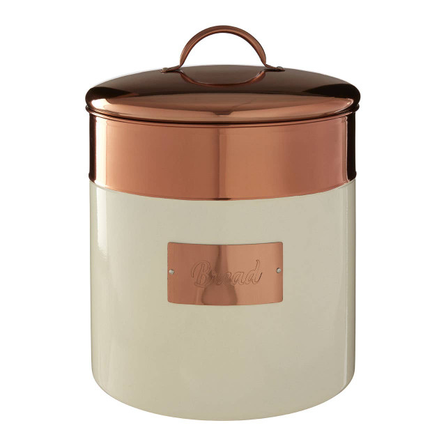 Premier Housewares Prescott Cream And Copper Bread Bin