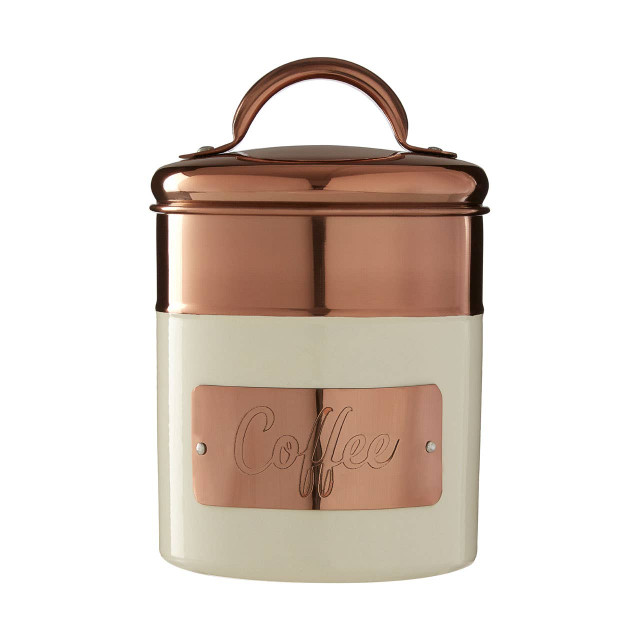 premier housewares Prescott Cream And Copper Coffee Canister