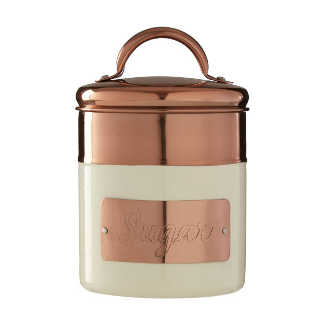 Premier Housewares Prescott Cream And Copper Sugar Canister