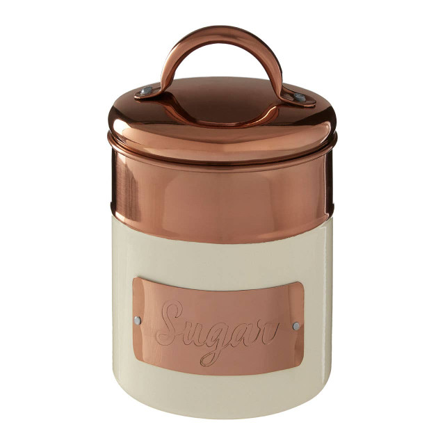 Premier Housewares Prescott Cream And Copper Sugar Canister