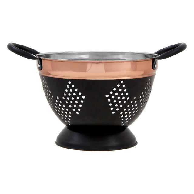 Premier Housewares Prescott Medium Charcoal And Copper Colander