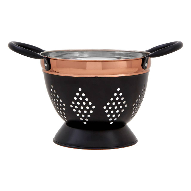 Premier Housewares Prescott Small Charcoal And Copper Colander