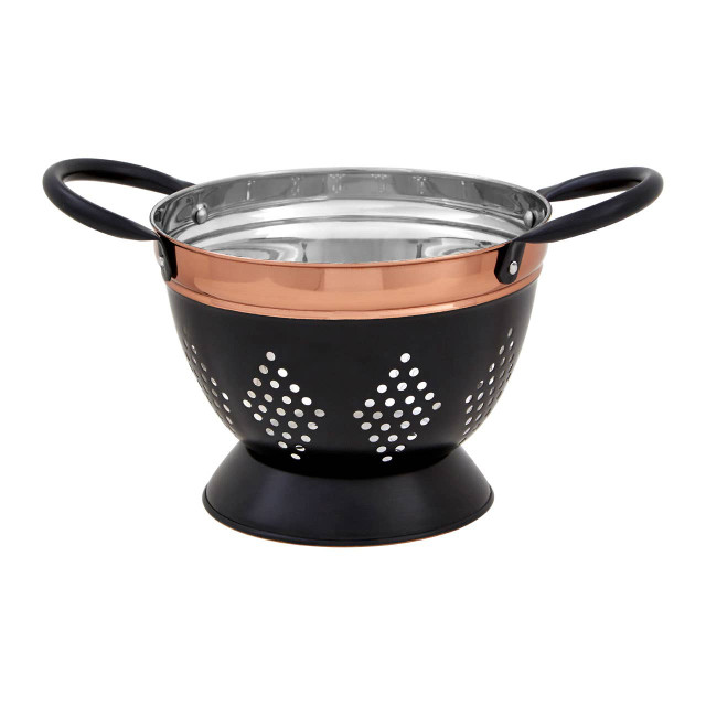 Premier Housewares Prescott Small Charcoal And Copper Colander
