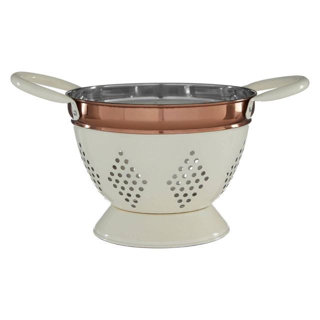premier housewares Prescott Small Cream and Copper Colander