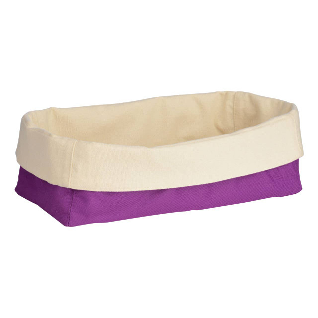 Premier Housewares Purple And Cream Oval Bread Basket