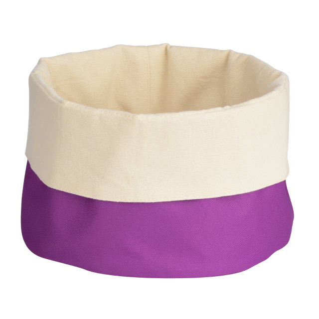 premier housewares Purple And Cream Rounded Bread Basket