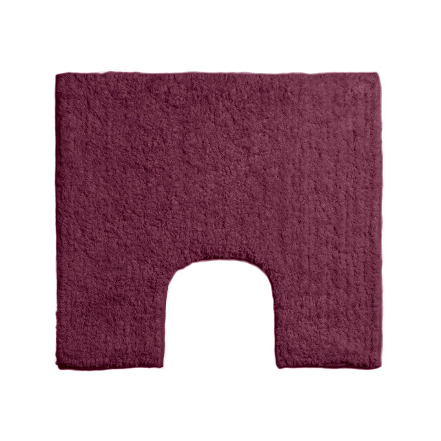 Premier Housewares Purple Cotton Bath Mat And Pedestal Set