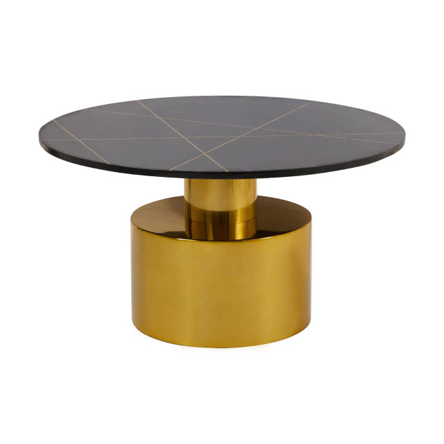 Premier Housewares Rabia Coffee Table With Black Marble Top