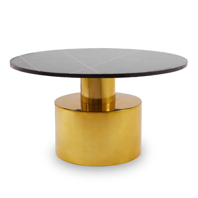 premier housewares Rabia Coffee Table With Black Marble Top