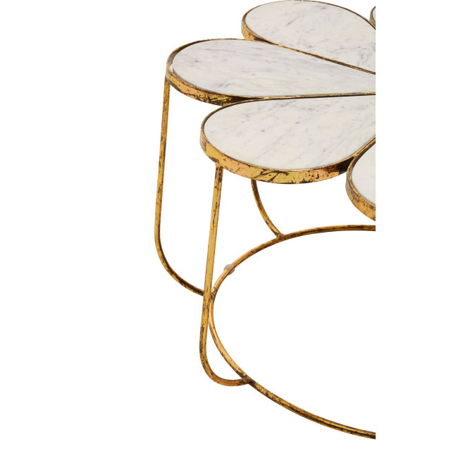 Premier Housewares Rabia Petal Coffee Table With Marble Top