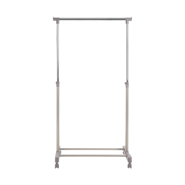 premier housewares Ralesi Grey and Chrome Finish Clothes Hanging Rail With Wheels