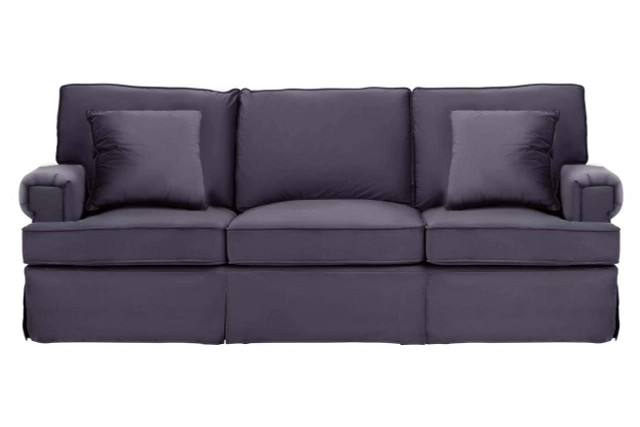 premier housewares Ralph Three Seat Black Velvet Sofa