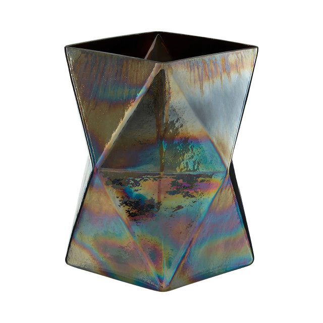 Premier Housewares Rambia Large Oil Slick Glass Candle Holder