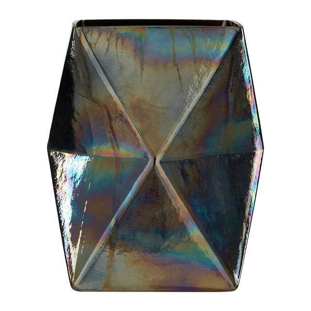 premier housewares Rambia Large Oil Slick Glass Candle Holder
